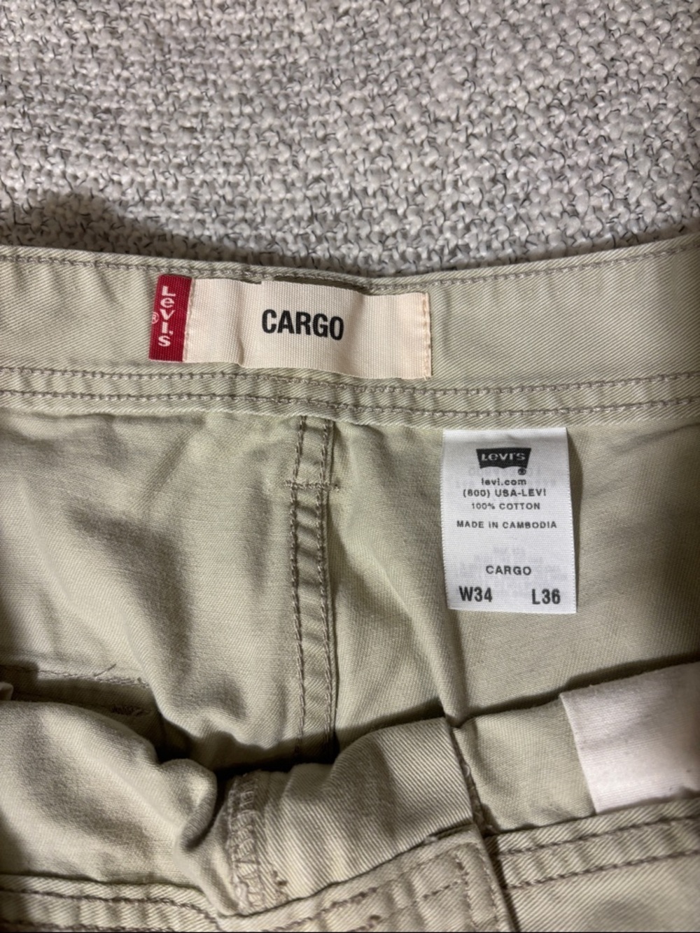 Vintage Levi's Cargo Pants Khaki
Mens Loose Straight Utility Baggy Y2K - Picture 3 of 12